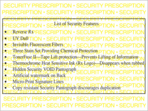 Security Features Listing
