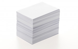 Stack of blank white paper