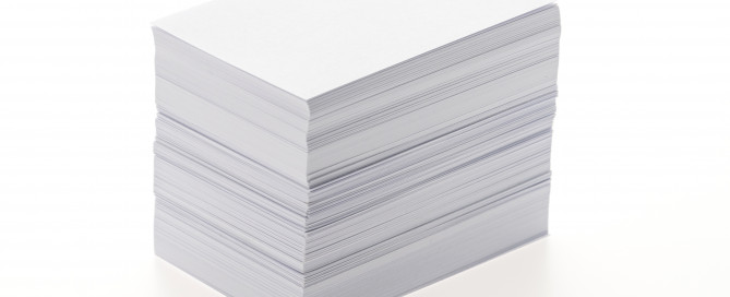 Stack of blank white paper